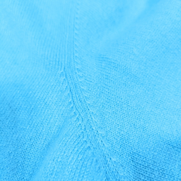 ENZO MANTOVANI 100% Cashmere V-Neck Bright Blue - Picture 3 of 8